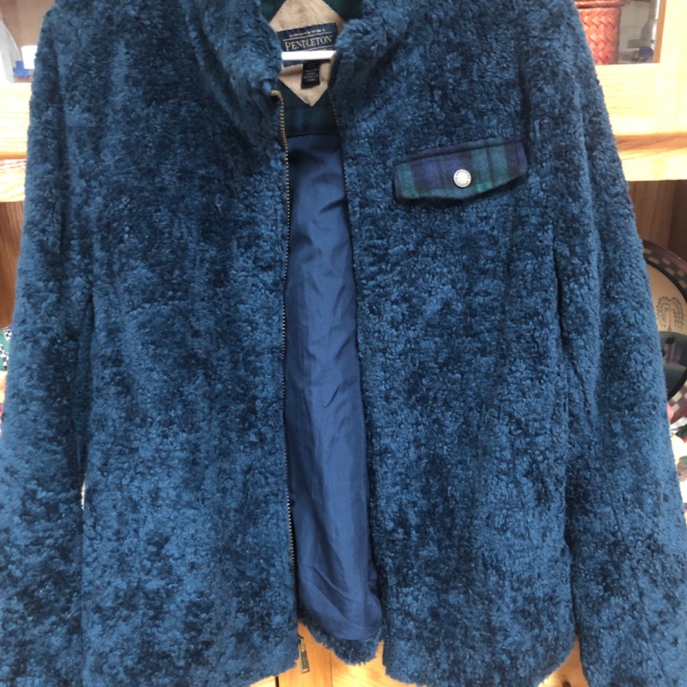 Pendleton Shacket Plaid Contrast Women's Medium Z… - image 7